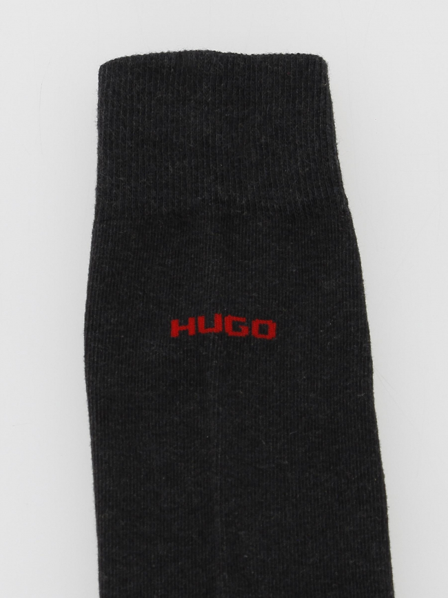 Pack 3 paires de chaussettes hautes gris homme - Hugo