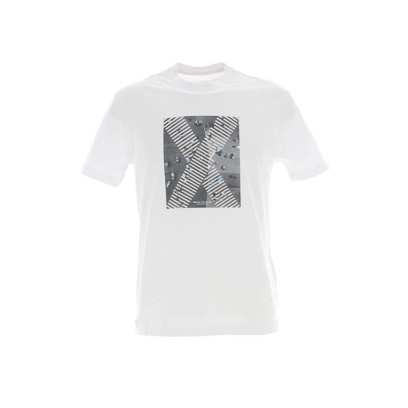 T-shirt cross in blanc homme - Armani Exchange