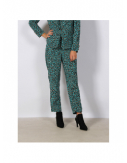 Pantalon droit fluide léopard dodo vert femme - Vero Moda