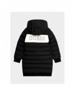 Doudoune longue hooded padded noir fille - Guess