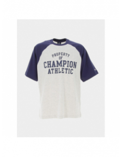 T-shirt crewneck athletic bleu gris chiné homme - Champion