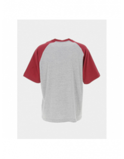 T-shirt crewneck bicolore rouge gris chiné homme - Champion
