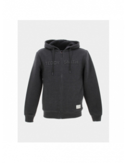 Sweat à capuché zippé nail hoody noir homme - Teddy Smith