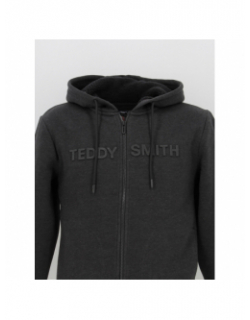 Sweat à capuché zippé nail hoody noir homme - Teddy Smith