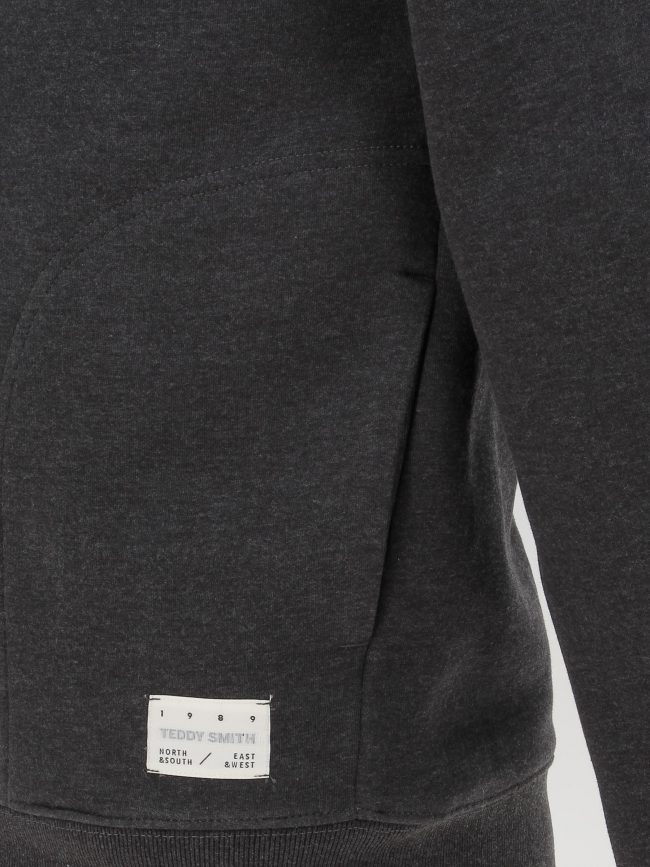 Sweat à capuché zippé nail hoody noir homme - Teddy Smith