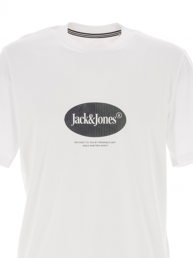T-shirt manches courtes jordalston blanc homme - Jack & Jones