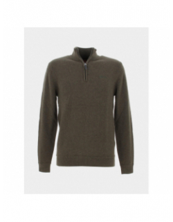 Pull col zippé essential vert homme - Superdry