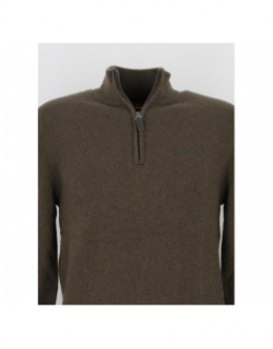 Pull col zippé essential vert homme - Superdry