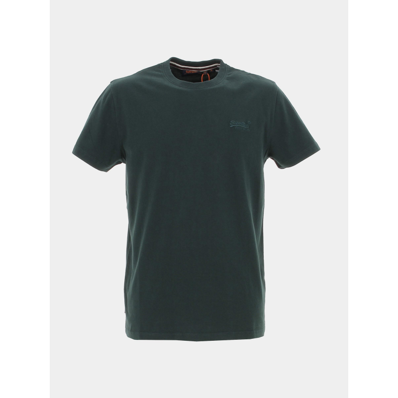 T-shirt vintage logo brodé vert homme - Superdry