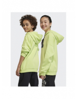 Sweat à capuche logo relief vert garçon - Adidas