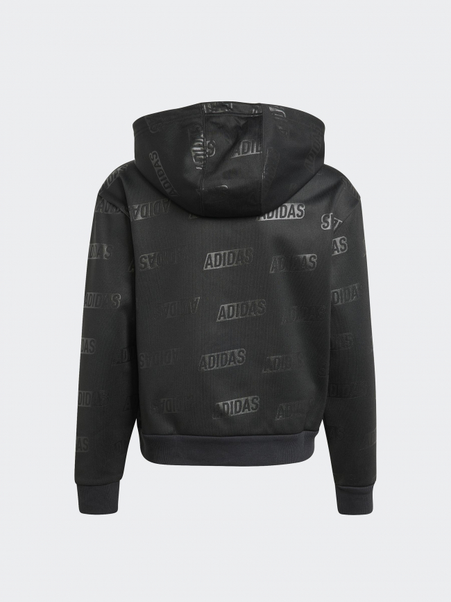 Sweat à capuche brand love bluv multi-logo noir fille - Adidas