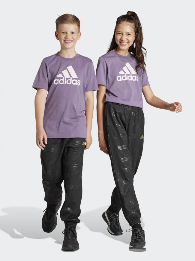 Jogging brand love multi-logo noir enfant - Adidas