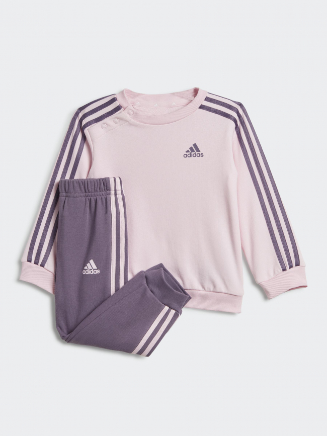 Ensemble de survêtement sweat 3s rose violet enfant - Adidas