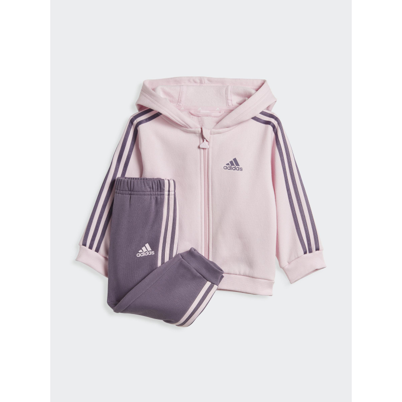 Survêtement veste zippé rose enfant - Adidas