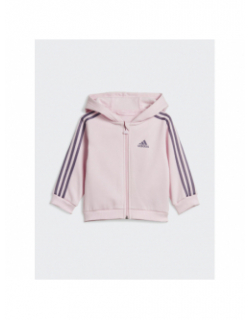 Survêtement veste zippé rose enfant - Adidas