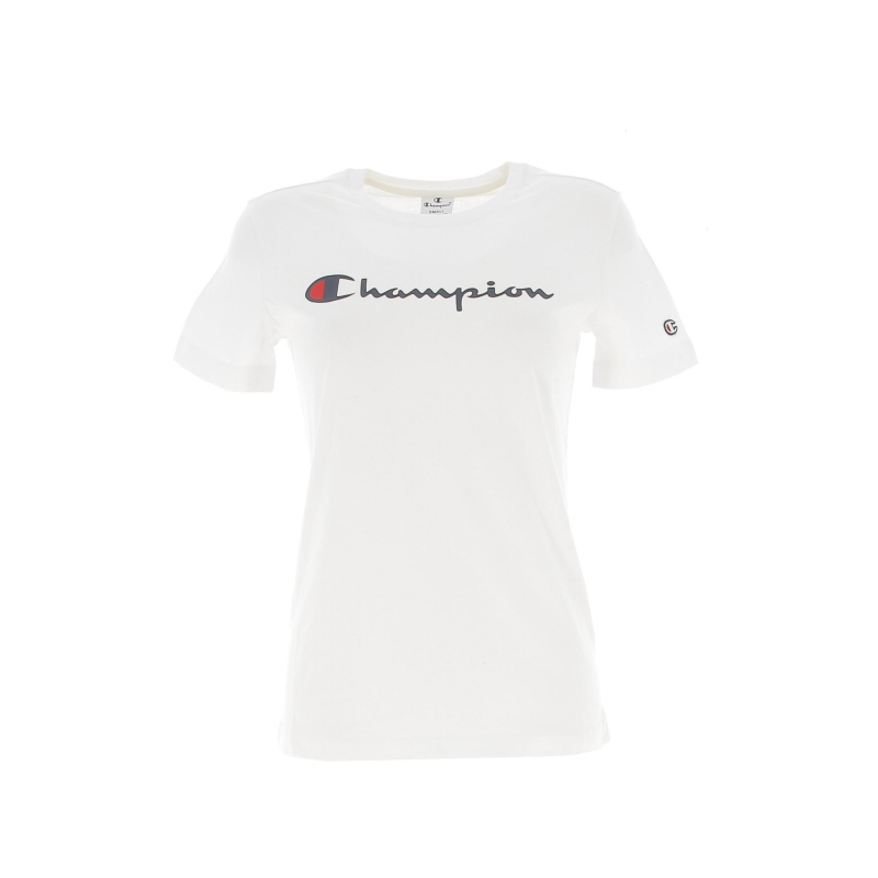 T-shirt crewneck logo blanc femme - Champion