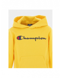Sweat à capuche logo brodé jaune enfant - Champion