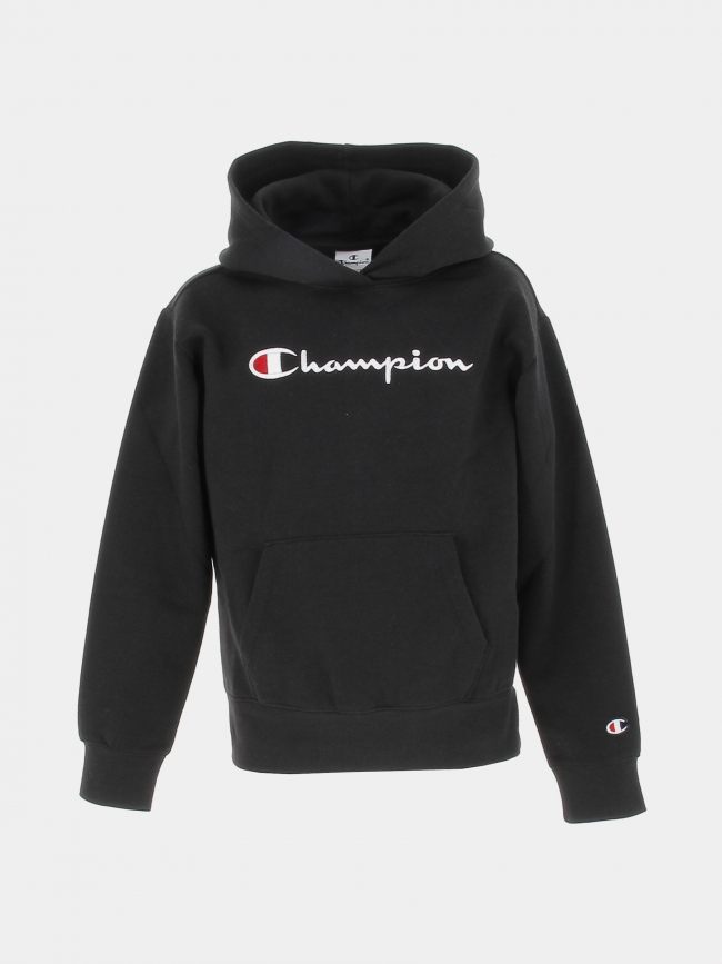 Sweat à capuche hooded avec logo noir enfant - Champion