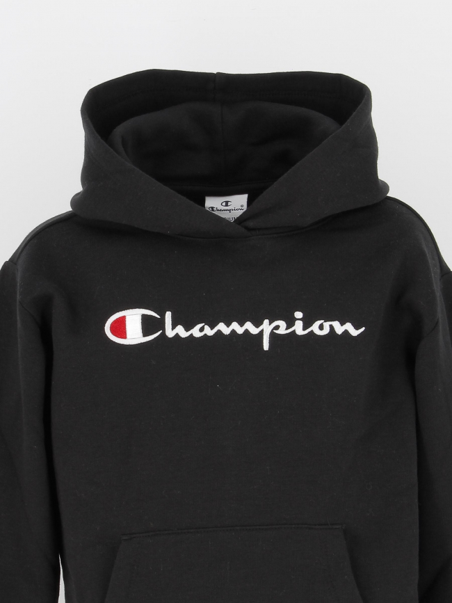Sweat à capuche hooded avec logo noir enfant - Champion