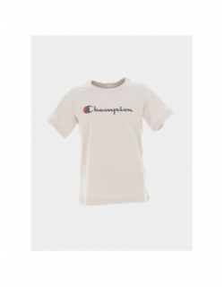 T-shirt crewneck logo beige enfant - Champion