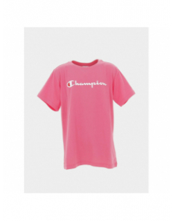 T-shirt crewneck logo rose fille - Champion