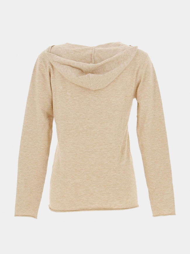 Pull fin à capuche ulanow sable femme - Sun Valley