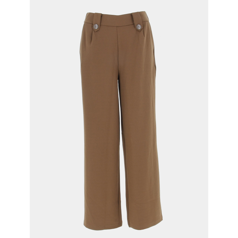 Pantalon newsania à boutons marron femme - Only