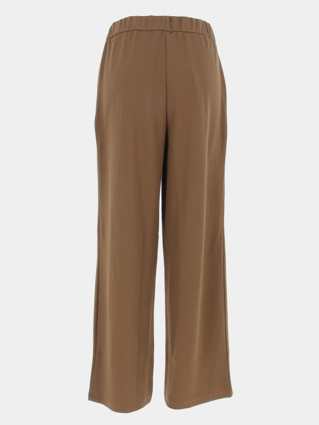 Pantalon newsania à boutons marron femme - Only