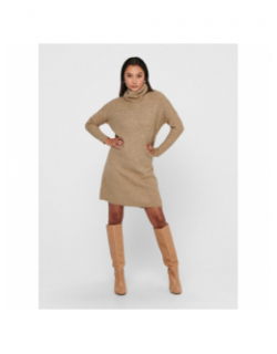 Robe col roulé jana marron femme - Only
