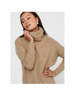 Robe col roulé jana marron femme - Only