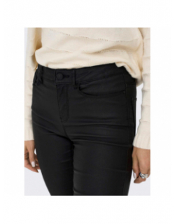 Pantalon skinny enduit noir femme - Only