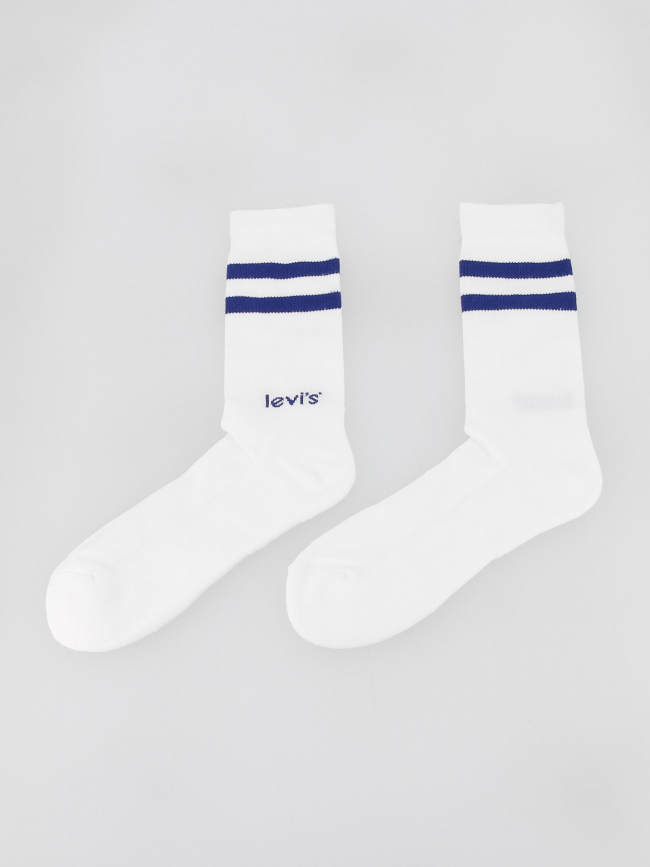 Pack 2 paires de chaussettes hautes à rayures blanc - Levi's