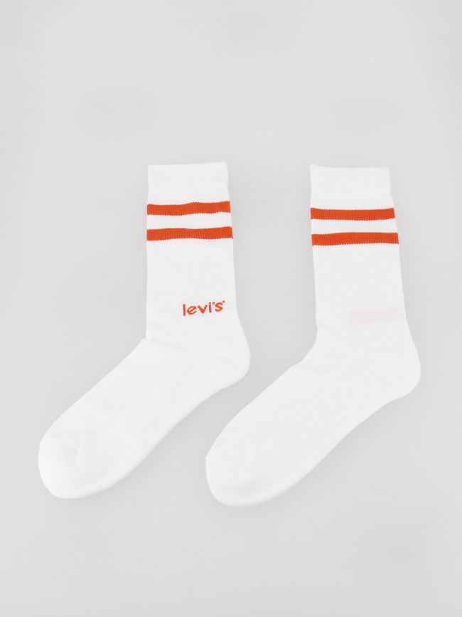Pack 2 paires de chaussettes hautes à rayures blanc - Levi's