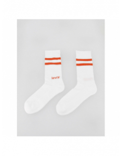 Pack 2 paires de chaussettes hautes à rayures blanc - Levi's