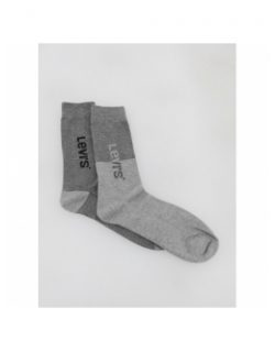 Pack 2 paires de chaussettes hautes grises homme - Levi's