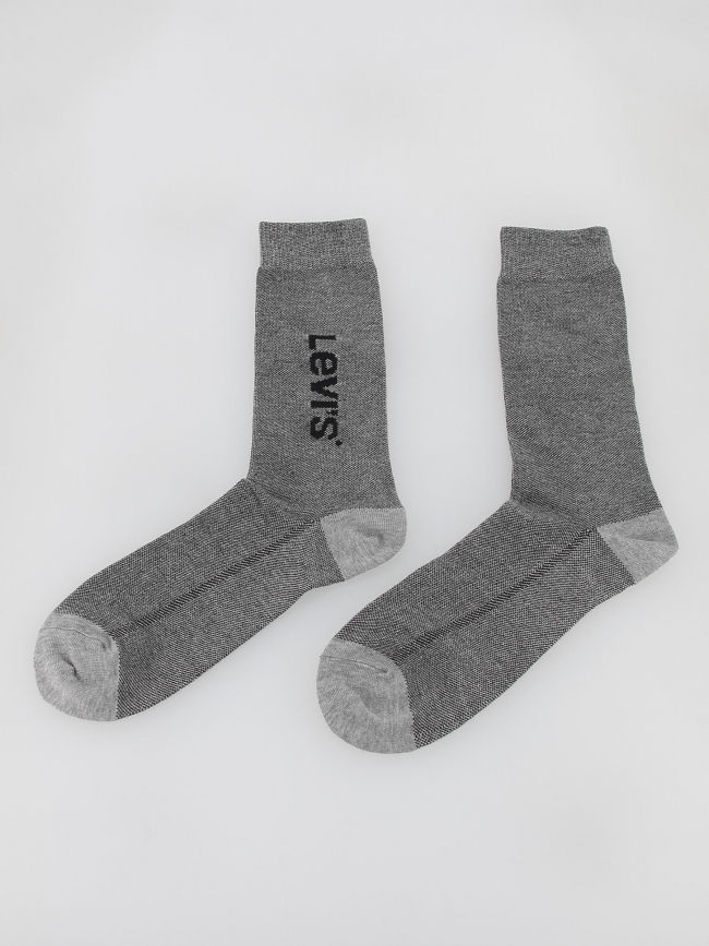 Pack 2 paires de chaussettes hautes grises homme - Levi's