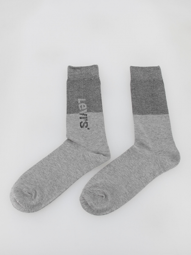 Pack 2 paires de chaussettes hautes grises homme - Levi's