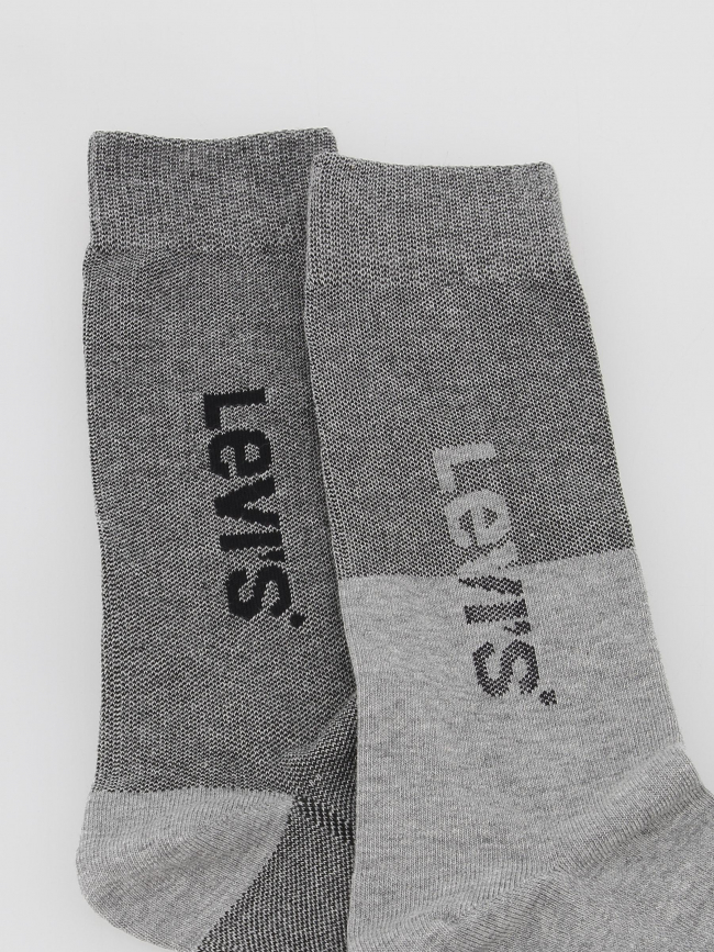 Pack 2 paires de chaussettes hautes grises homme - Levi's