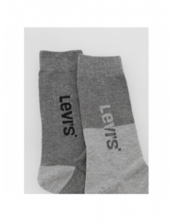 Pack 2 paires de chaussettes hautes grises homme - Levi's