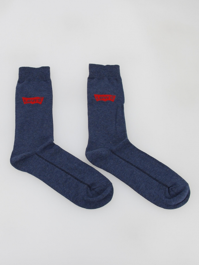 Pack 3 paires de chaussettes hautes bleu marine homme - Levi's