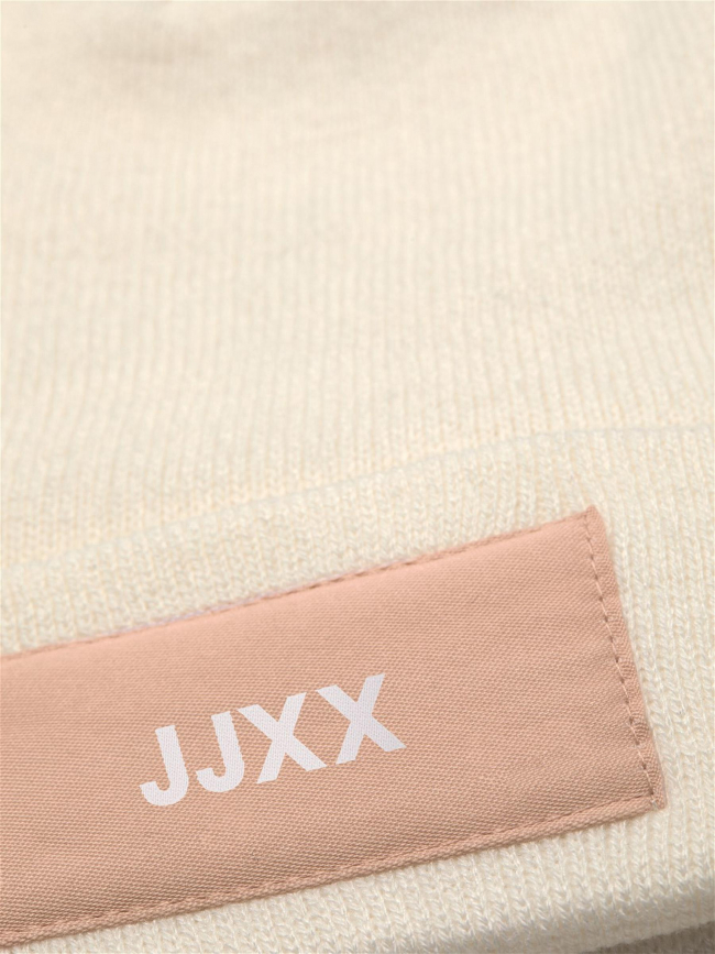 Bonnet basic logo etiquette blanc femme - Jjxx