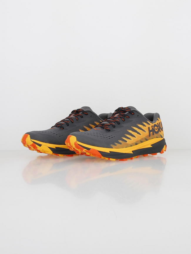 Chaussures de trail torrent 3 gris orange homme - Hoka