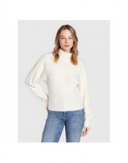 Pull col montant anne blanc femme - Guess