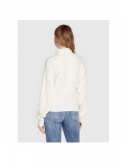 Pull col montant anne blanc femme - Guess