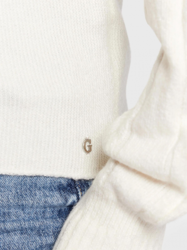 Pull col montant anne blanc femme - Guess