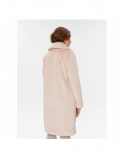 Manteau fausse fourrure simonne beige femme - Guess