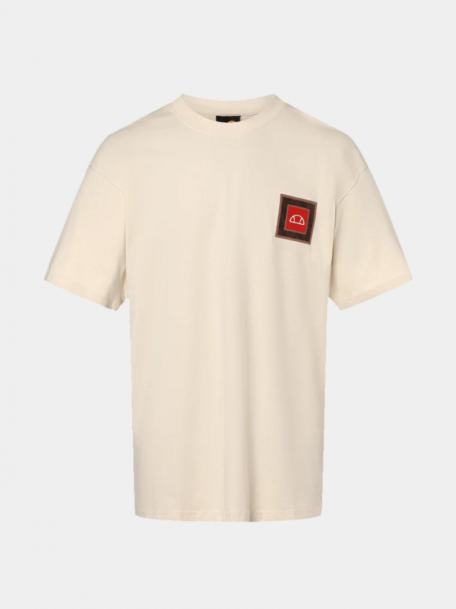 T-shirt logo dos portier beige homme - Ellesse