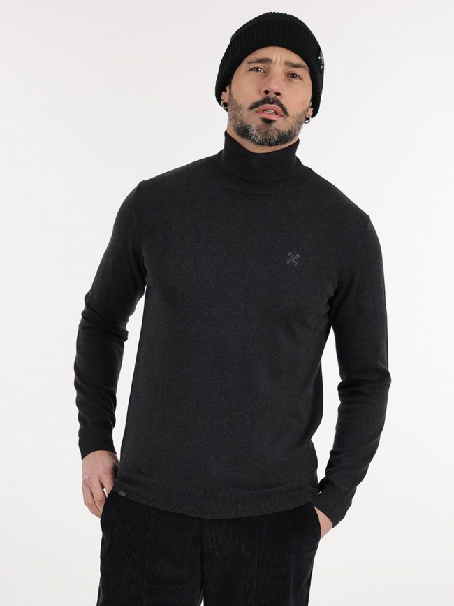 Pull col roulé perol gris anthracite homme - Oxbow