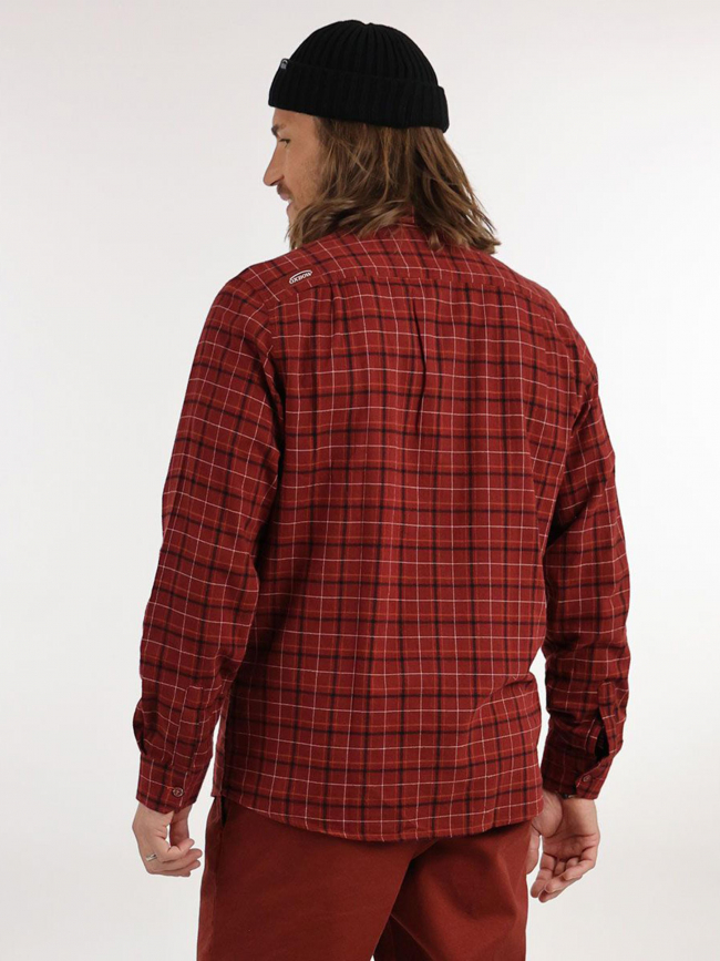 Chemise à carreaux colk bordeaux homme - Oxbow