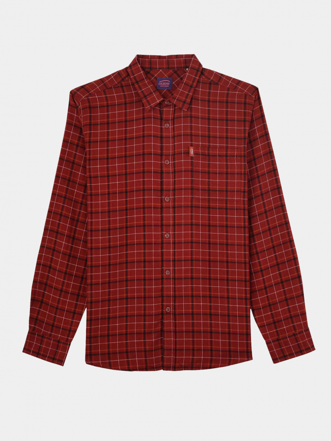Chemise à carreaux colk bordeaux homme - Oxbow